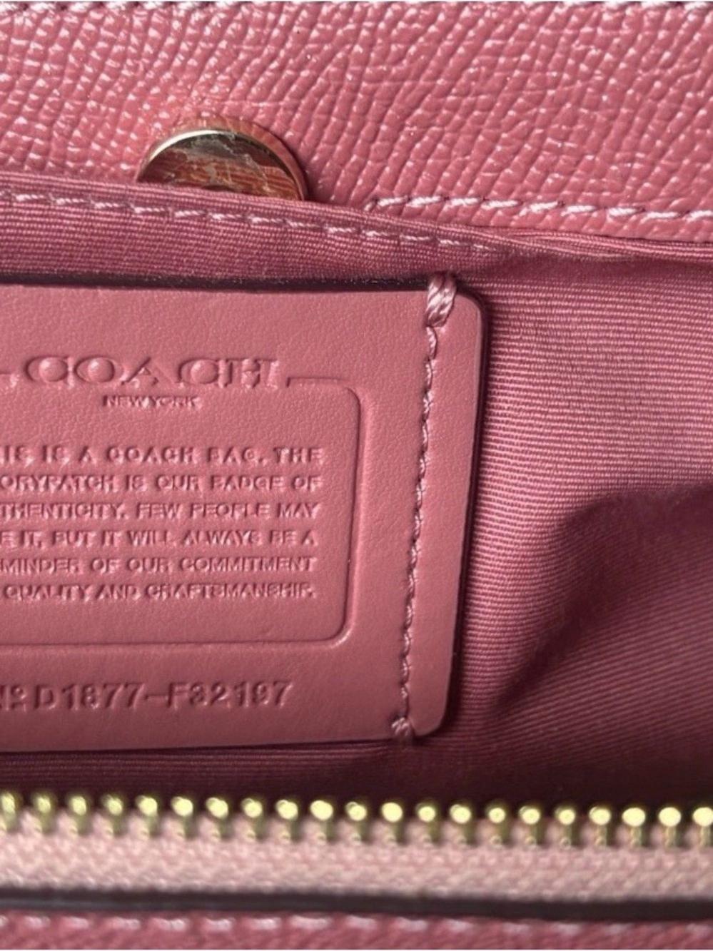 Coach Pink Leather Shoulder Bag - Picture 6 of 7